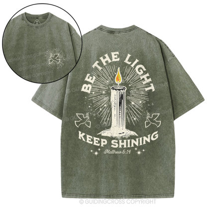 Be The Light Christian Washed T-Shirt