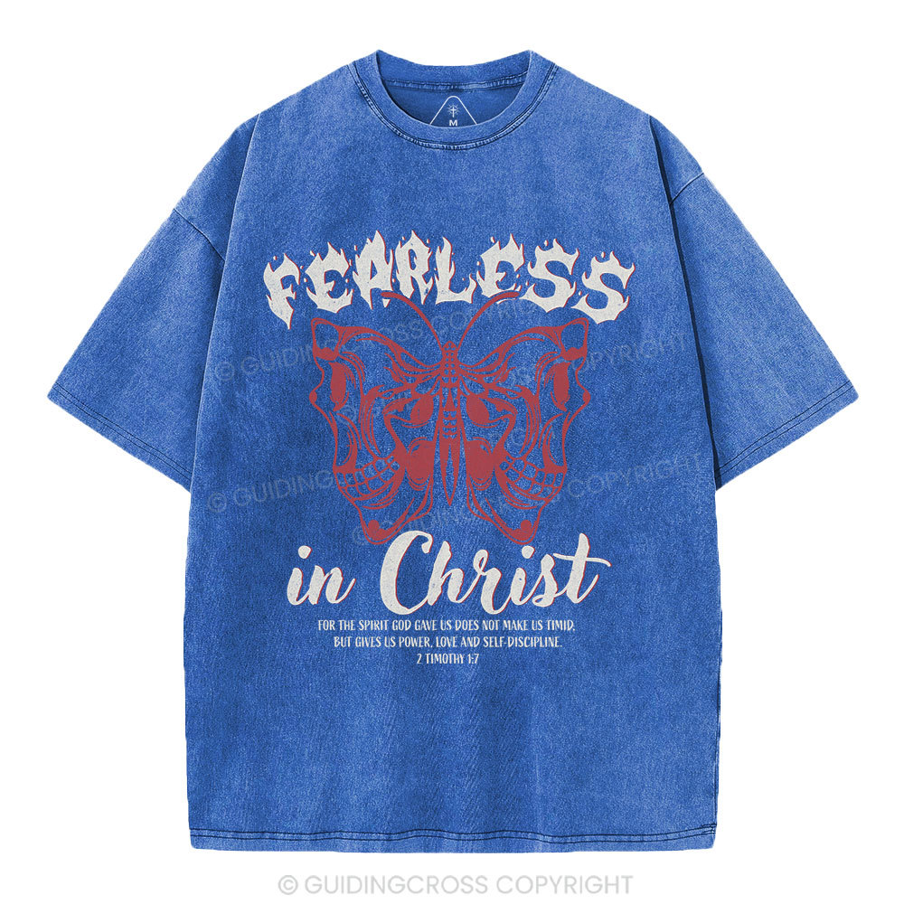Fearless In Christ Christian Washed T-Shirt