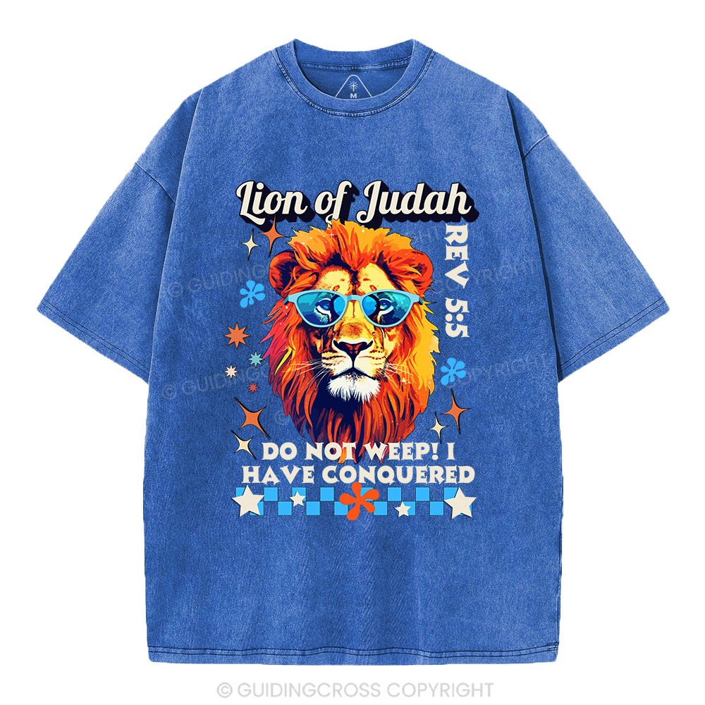 Lion Of Judah Christian Washed T-Shirt