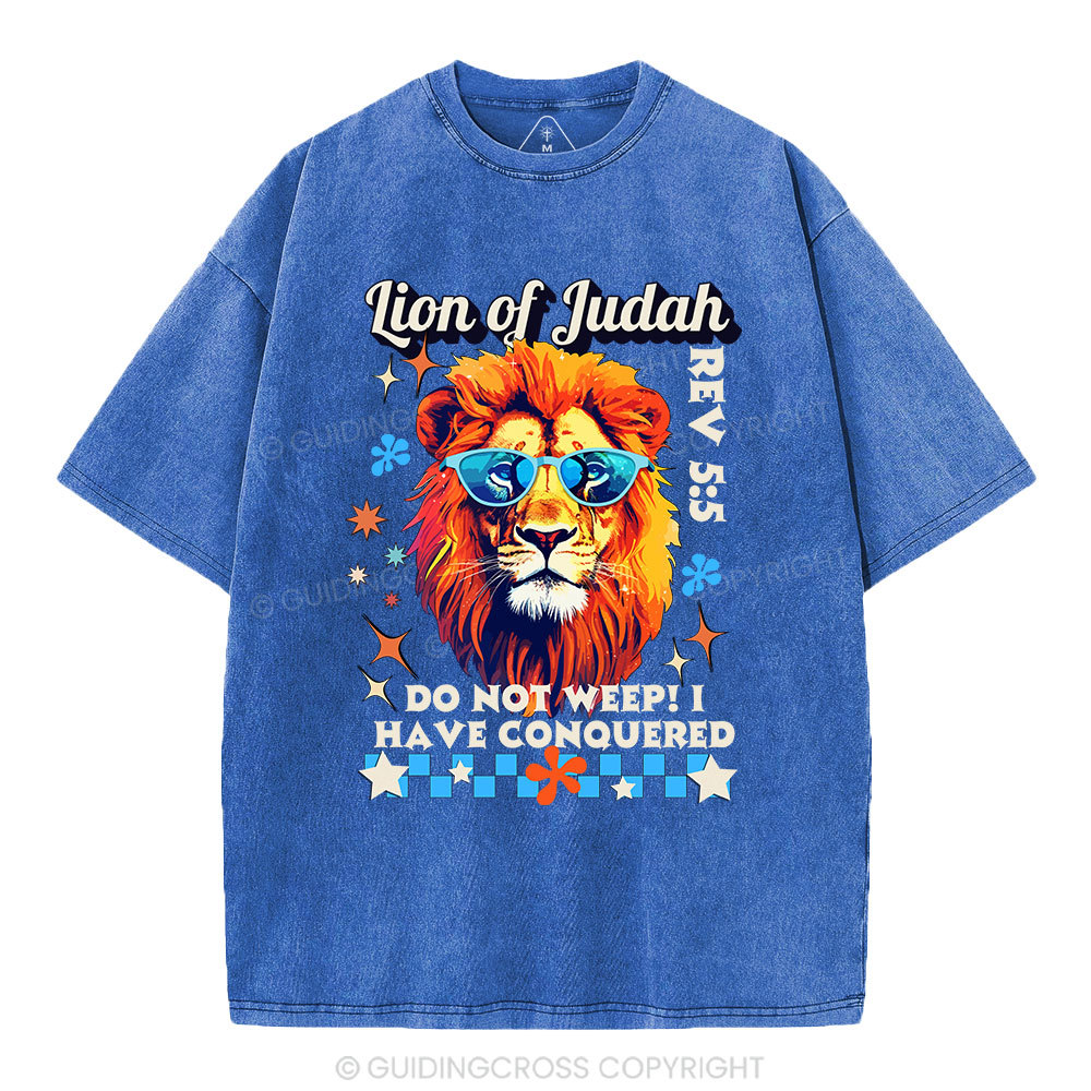 Lion Of Judah Christian Washed T-Shirt