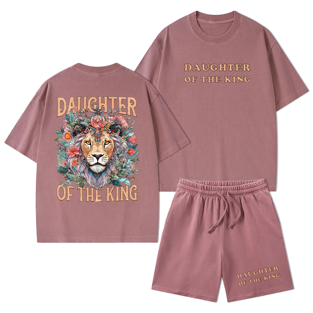 Daughter Of The King Christian Washed T-Shirt & Shorts