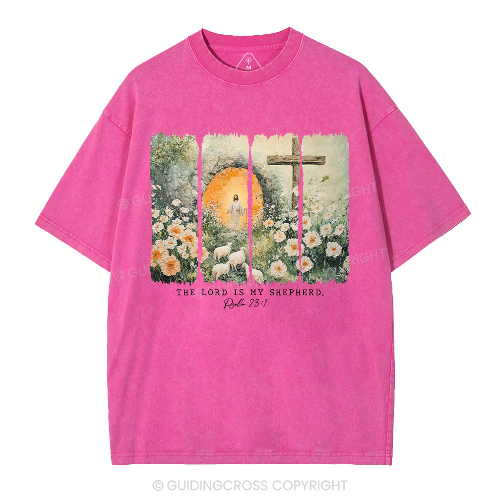 The Lord Is My Sheperd Christian Washed T-Shirt