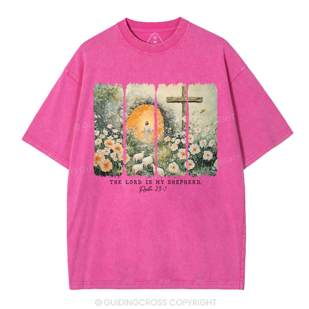 The Lord Is My Sheperd Christian Washed T-Shirt