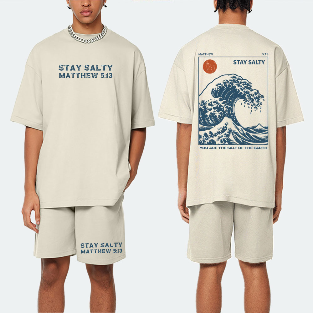 You Are The Salt Of The Earth Christian Washed T-Shirt & Shorts