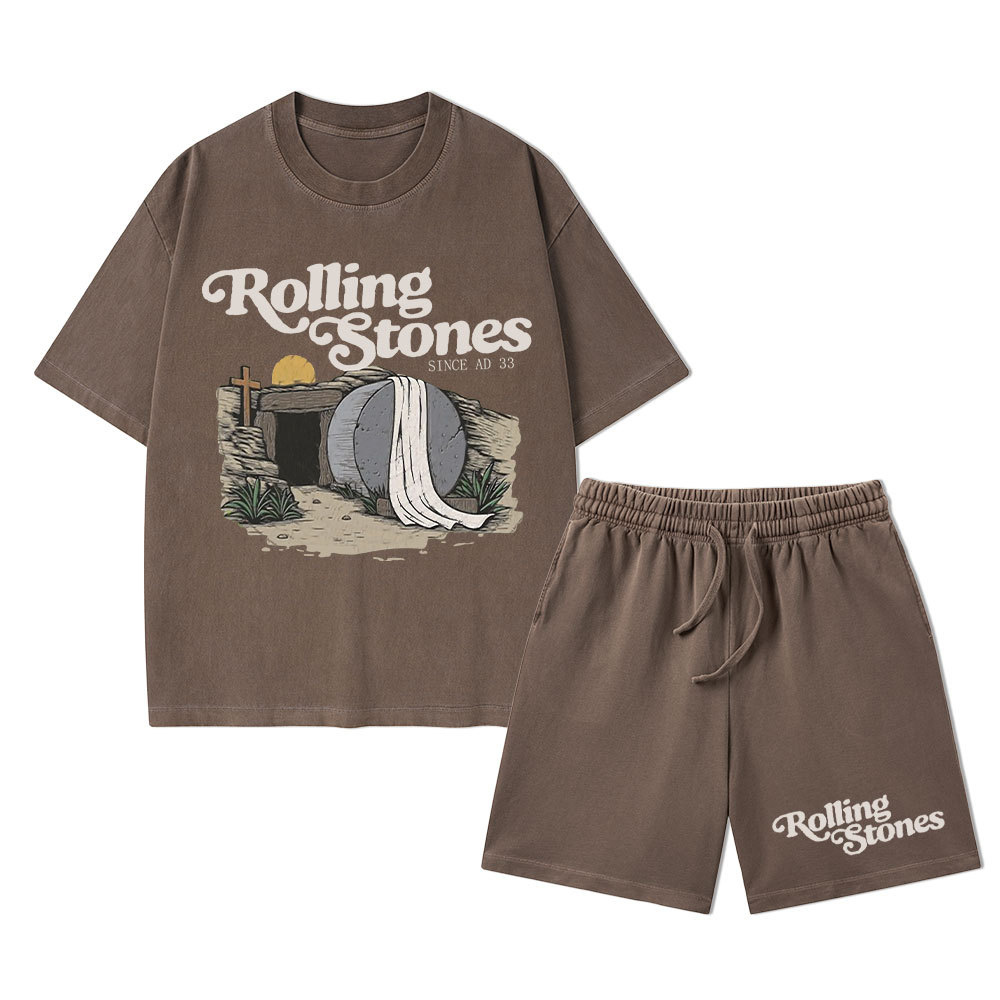 Rolling Stone Christian Washed T-Shirt & Shorts