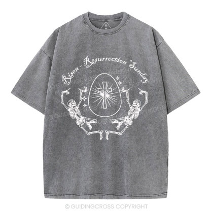 Resurrection Sunday Christian Washed T-Shirt
