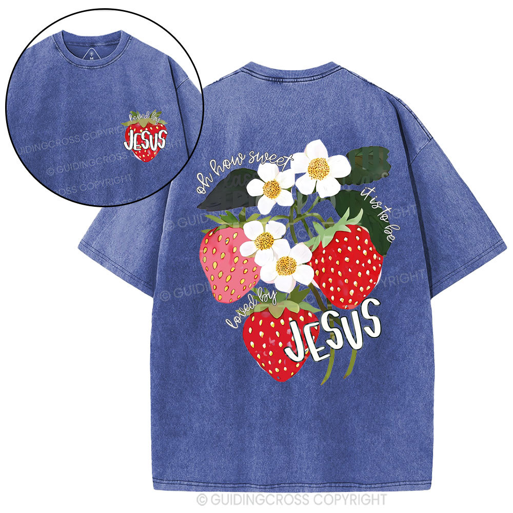 Loved By Jesus Christian Washed T-Shirt