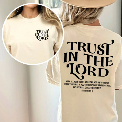 Trust In The Lord Christian Washed T-Shirt