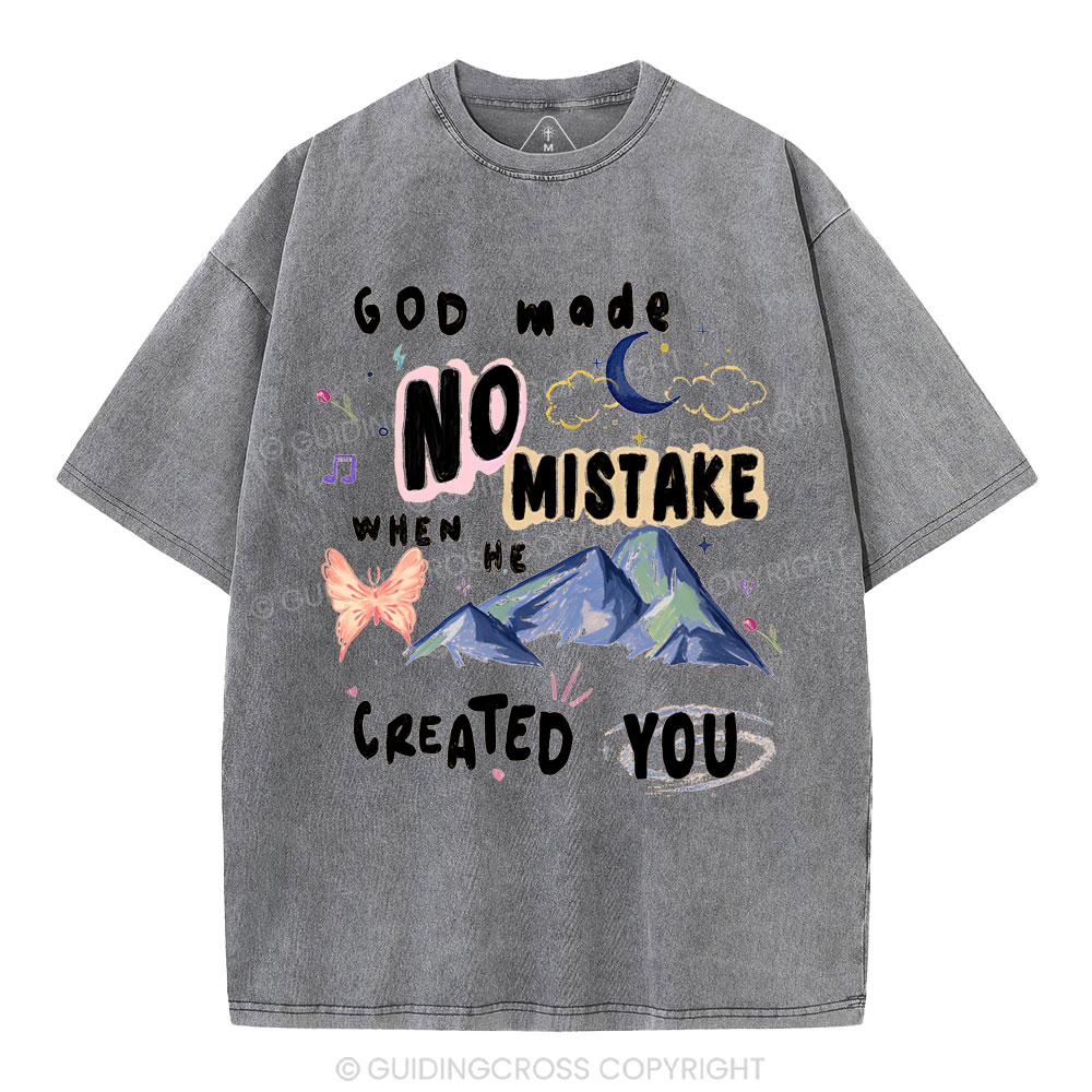 God Made No Mistake Christian Washed T-Shirt