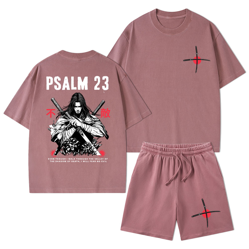 Aesthetic Mens Christian Washed T-Shirt & Shorts