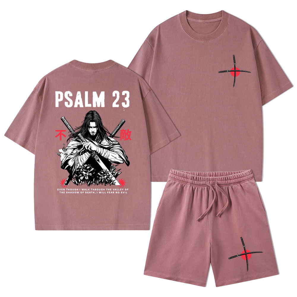 Aesthetic Mens Christian Washed T-Shirt & Shorts