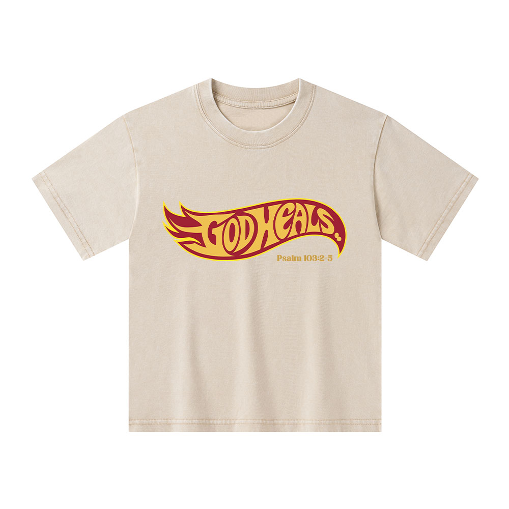 God Heals Kid Washed T-Shirt