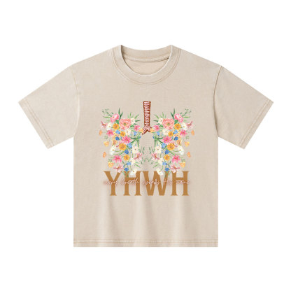 YHWH Floral Kid Washed T-Shirt