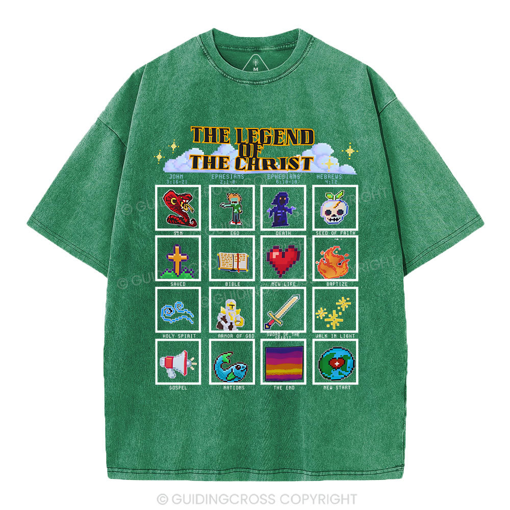 The Legend Of The Christ Christian Washed T-Shirt