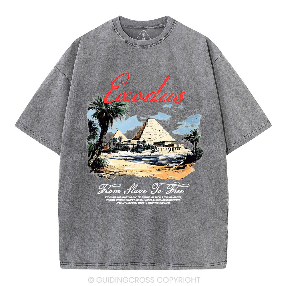 From Slave To Free Christian Washed T-Shirt