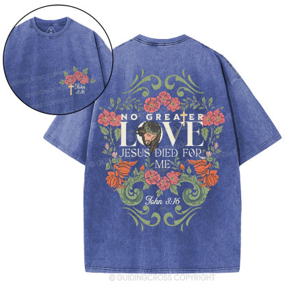 No Greater Love Christian Washed T-Shirt