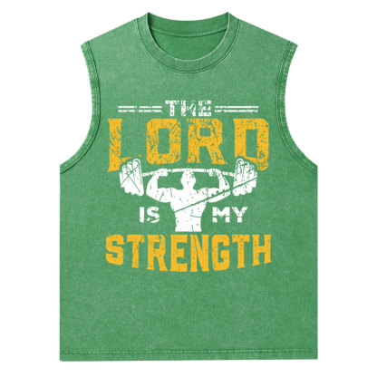 Jesus Workout The Lord Is My Strength Christian Tank Top