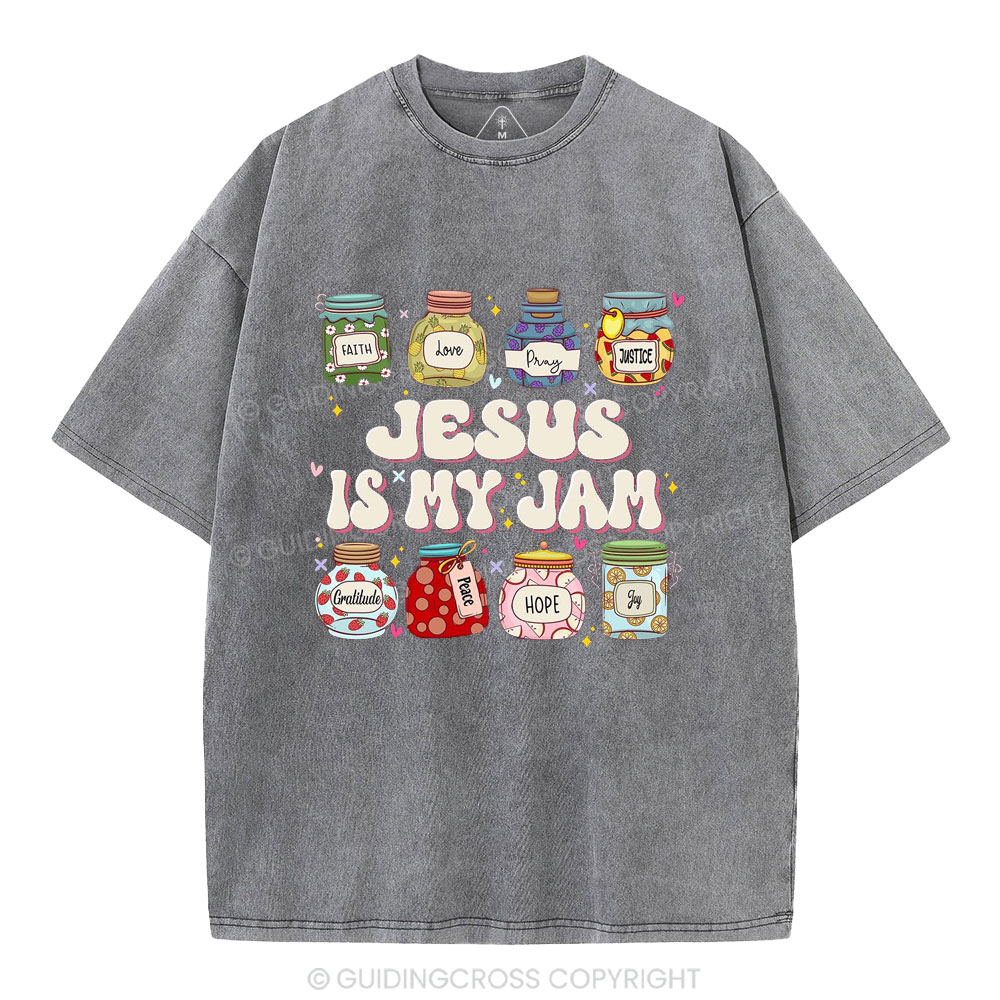 Jesus Is My Jam Christian Washed T-Shirt
