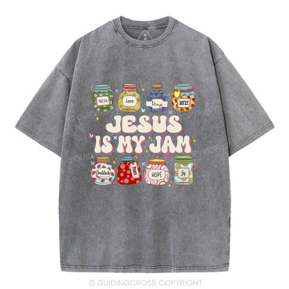 Jesus Is My Jam Christian Washed T-Shirt