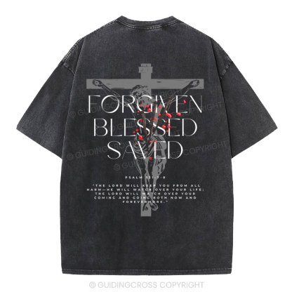 Forgiven Blessed Saved Christian Washed T-Shirt