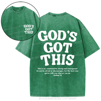God's Got This Christian Washed T-Shirt