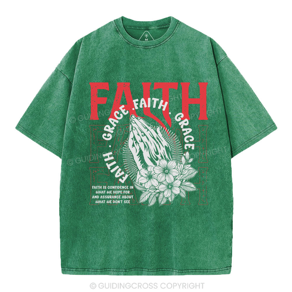 Faith Grace Christian Washed T-Shirt