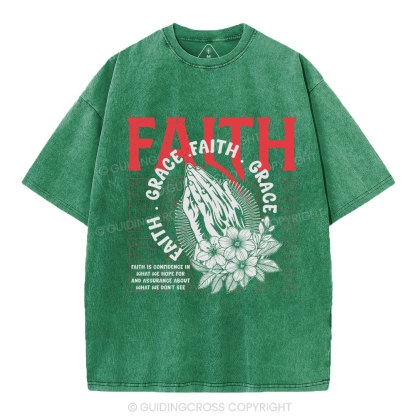 Faith Grace Christian Washed T-Shirt