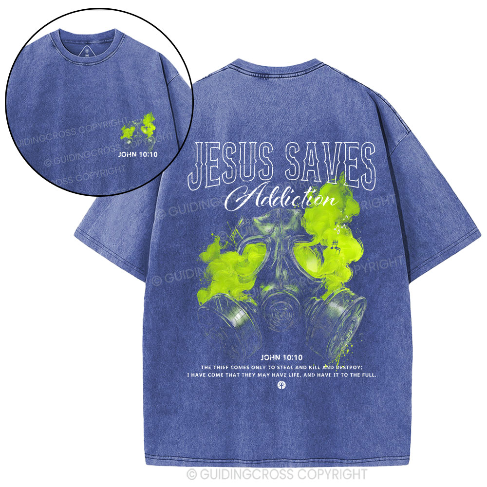 Jesus Saves Christian Washed T-Shirt