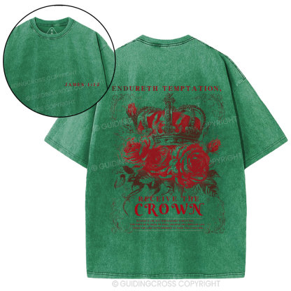 Receive The Crown Christian Washed T-Shirt