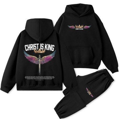Christ Is King Christian Premium Fleece Hoodie Set
