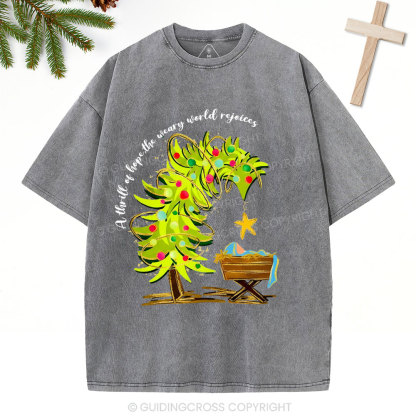 A Thrill Of Hope Christian Christmas Washed T-Shirt