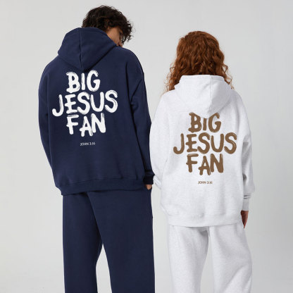 Big Jesus Fan Christian Premium Fleece Hoodie Set