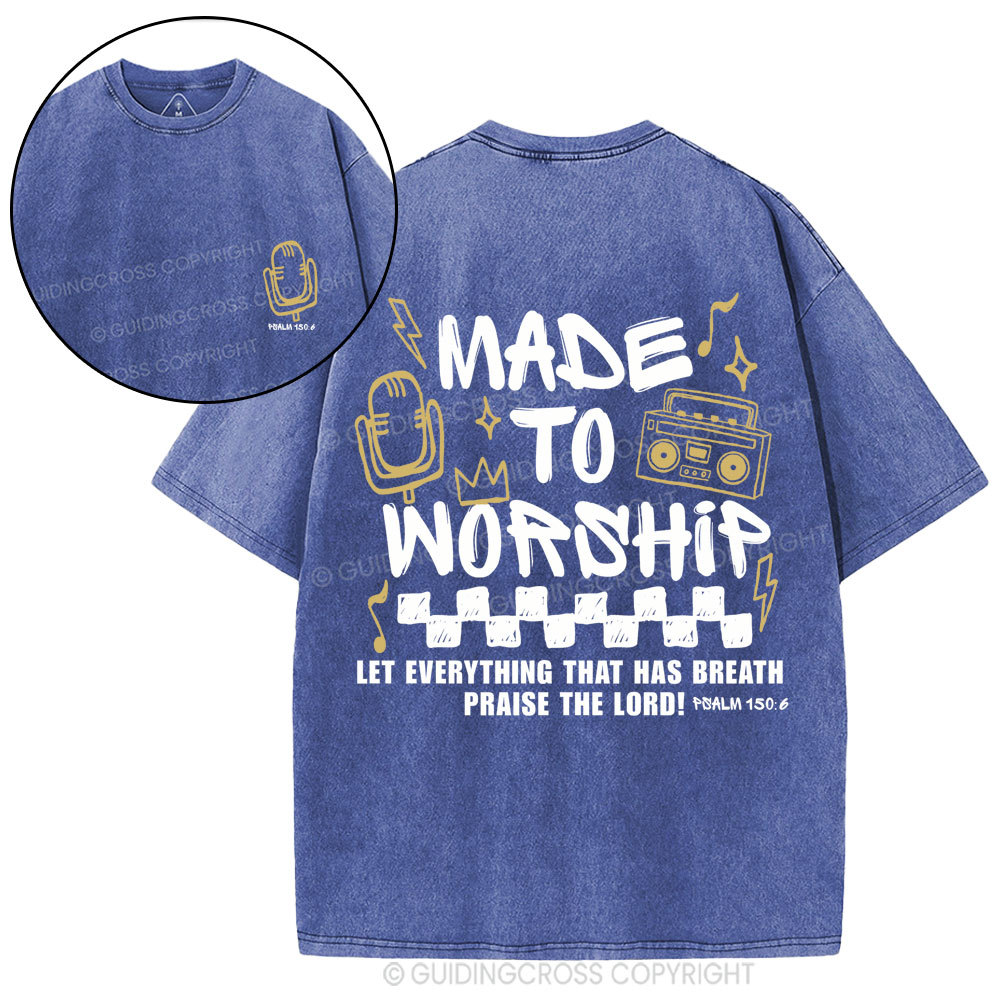 Made To Worship Christian Washed T-Shirt