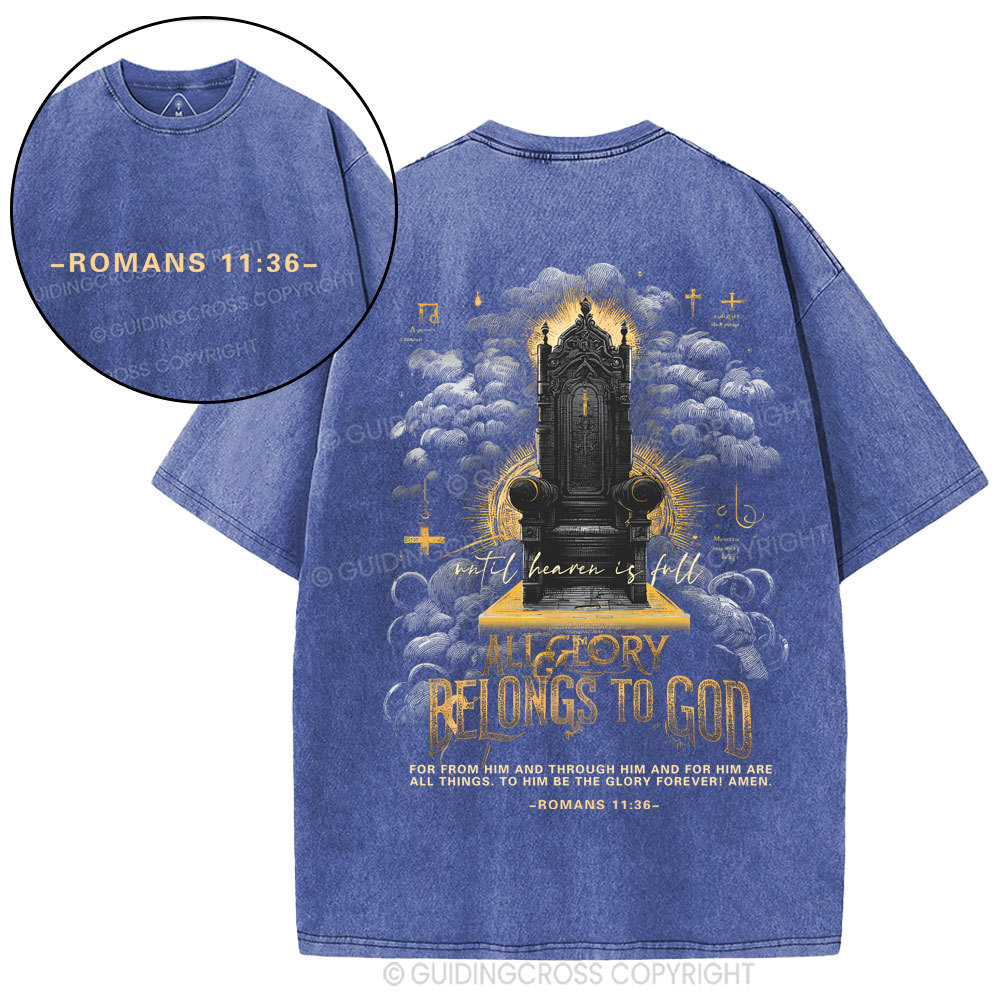 All Glory Belong To God Christian Washed T-Shirt