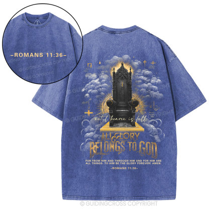 All Glory Belong To God Christian Washed T-Shirt