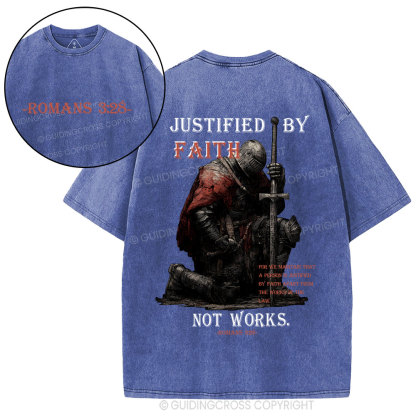 Justified By Faith Christian Washed T-Shirt