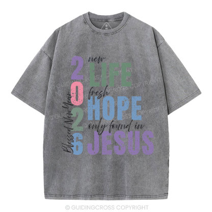 Blessed New Year Christian Washed T-Shirt