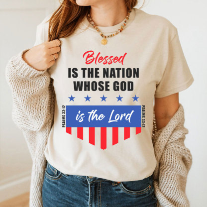 Blessed Is The Nation Whose God Christian T-Shirt