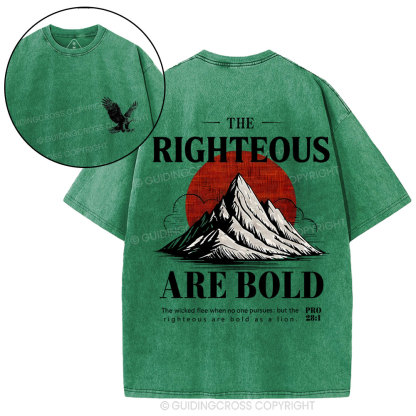 The Righteous Are Bold Chrsitian Washed T-Shirt