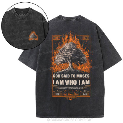 I Am Who I Am Christian Washed T-Shirt