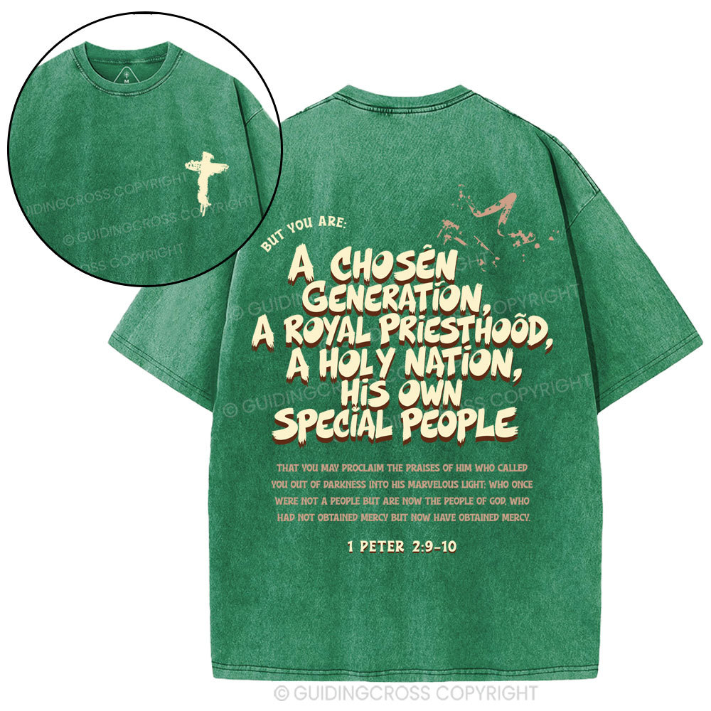 A Chosen Genration Christian Washed T-Shirt