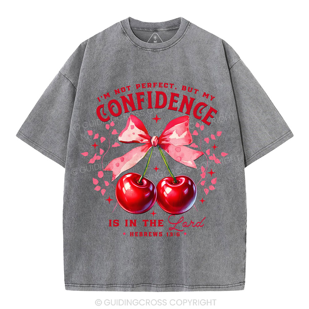 I'm Not Perfect But My Godfidence Is In The Lord Christian Washed T-Shirt