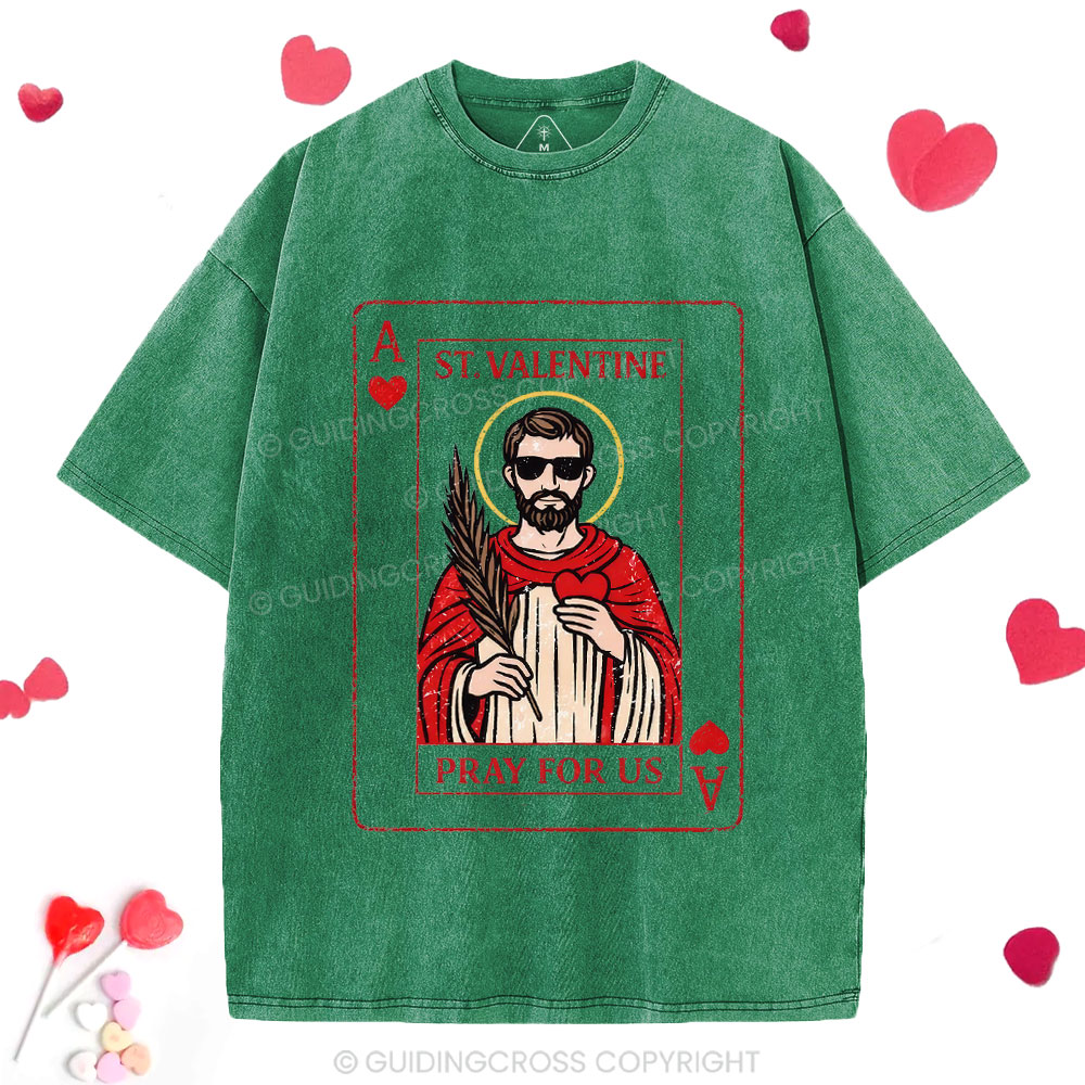 Pray For Us Christian Washed T-Shirt