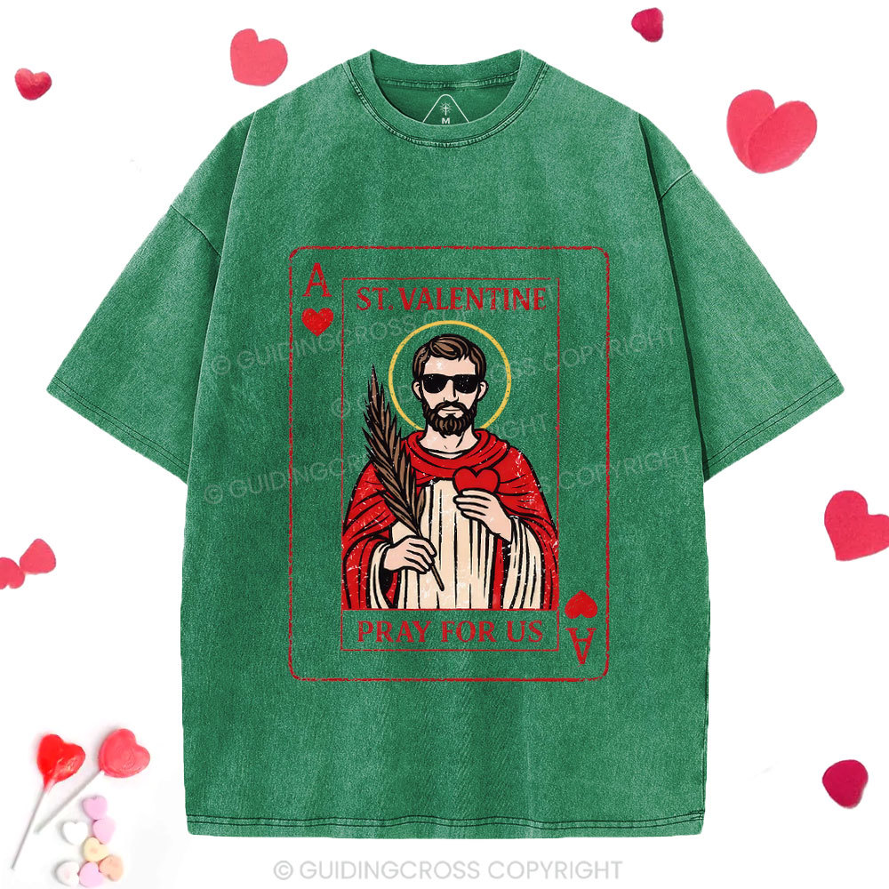 Pray For Us Christian Washed T-Shirt