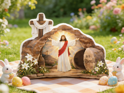 He Is Not Here He Is Risen Irregular Short Plush Pillow