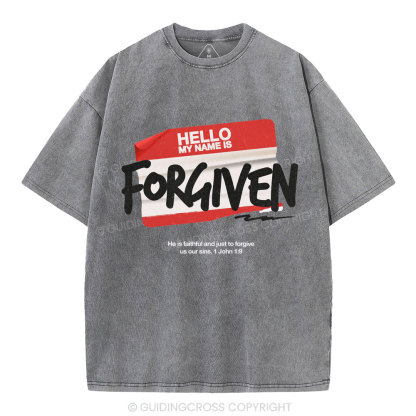 My Name Is Forgiven Christian Washed T-Shirt