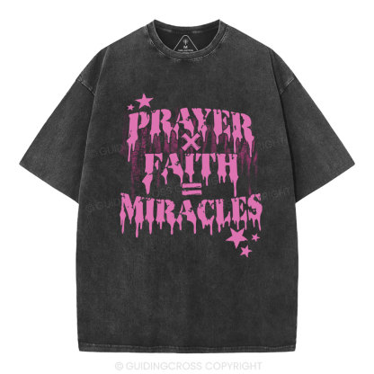 Prayer Faith Christian Washed T-Shirt