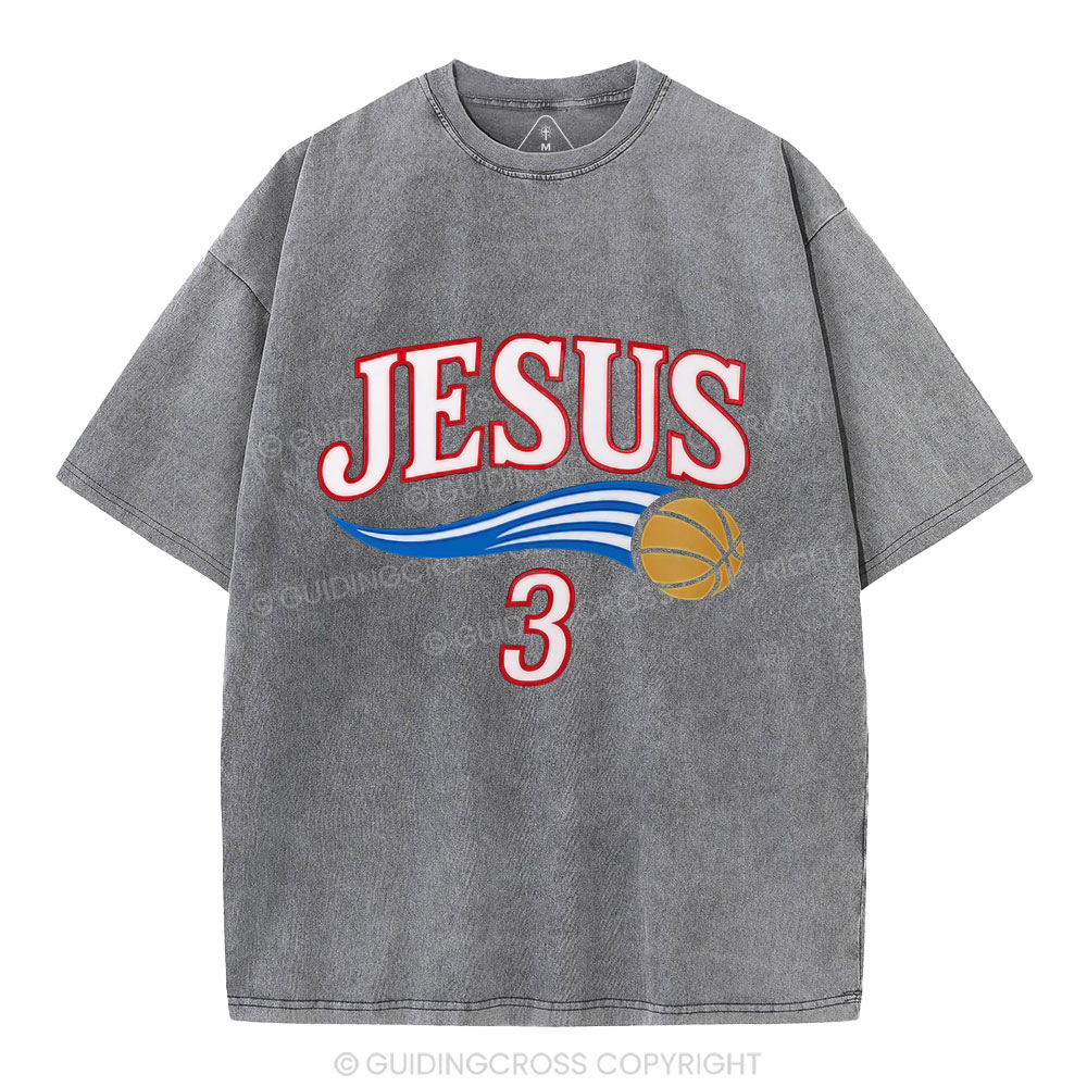 Jesus 3 Christian Washed T-Shirt