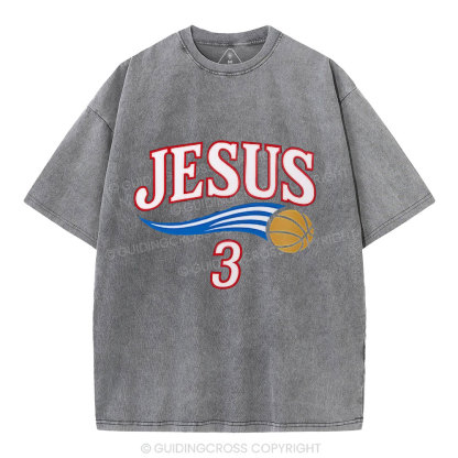 Jesus 3 Christian Washed T-Shirt