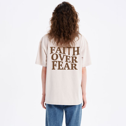 Faith Over Fear Christian Washed T-Shirt